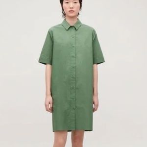 COS Green Shirt Dress Size Euro 44 L/XL NWOT